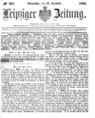 Leipziger Zeitung Donnerstag 22. Dezember 1859