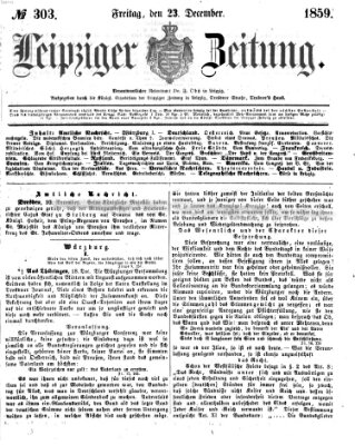 Leipziger Zeitung Freitag 23. Dezember 1859