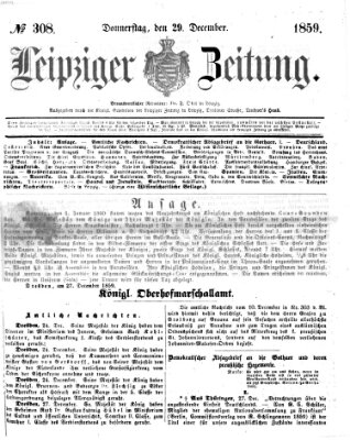 Leipziger Zeitung Donnerstag 29. Dezember 1859