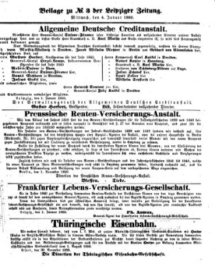 Leipziger Zeitung Mittwoch 4. Januar 1860