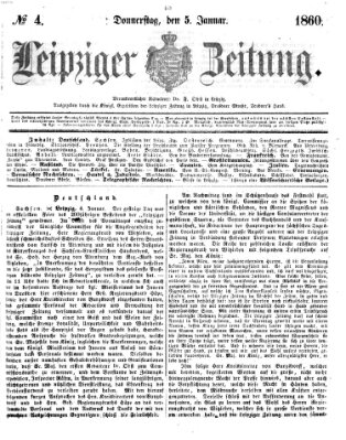 Leipziger Zeitung Donnerstag 5. Januar 1860