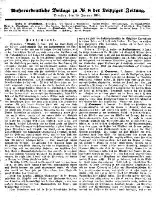 Leipziger Zeitung Dienstag 10. Januar 1860