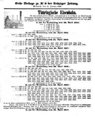 Leipziger Zeitung Mittwoch 11. Januar 1860