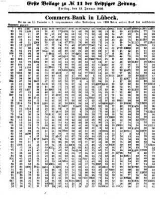 Leipziger Zeitung Freitag 13. Januar 1860