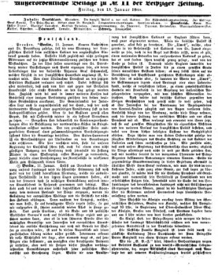 Leipziger Zeitung Freitag 13. Januar 1860