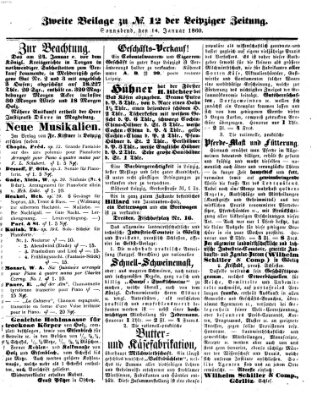 Leipziger Zeitung Samstag 14. Januar 1860