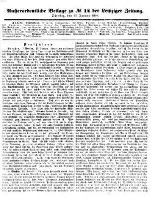 Leipziger Zeitung Dienstag 17. Januar 1860