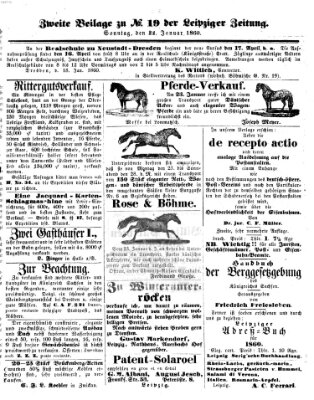 Leipziger Zeitung Sonntag 22. Januar 1860