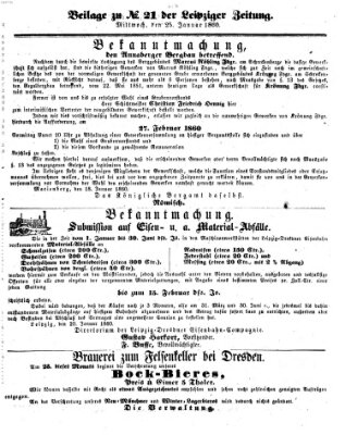 Leipziger Zeitung Mittwoch 25. Januar 1860