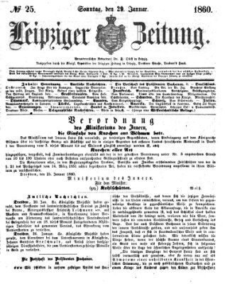 Leipziger Zeitung Sonntag 29. Januar 1860