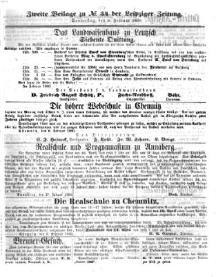 Leipziger Zeitung Donnerstag 9. Februar 1860