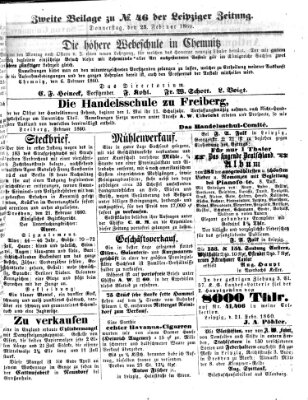 Leipziger Zeitung Donnerstag 23. Februar 1860