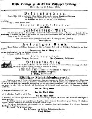 Leipziger Zeitung Mittwoch 29. Februar 1860