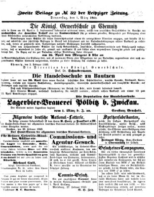 Leipziger Zeitung Donnerstag 1. März 1860