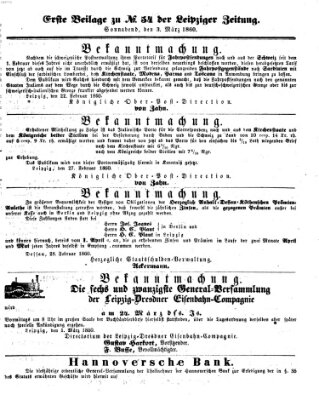 Leipziger Zeitung Samstag 3. März 1860