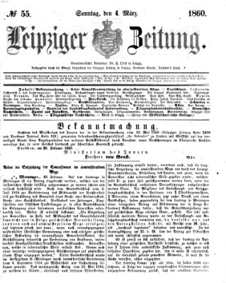 Leipziger Zeitung Sonntag 4. März 1860