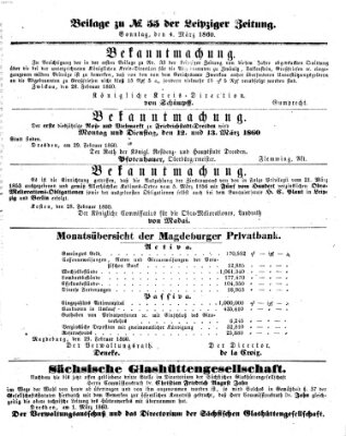 Leipziger Zeitung Sonntag 4. März 1860