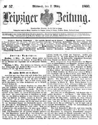 Leipziger Zeitung Mittwoch 7. März 1860