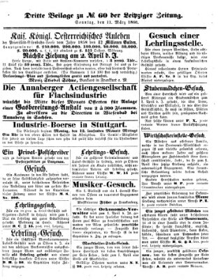 Leipziger Zeitung Sonntag 11. März 1860