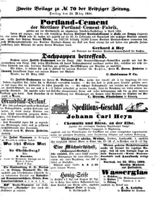 Leipziger Zeitung Freitag 23. März 1860