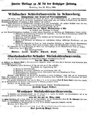 Leipziger Zeitung Sonntag 25. März 1860