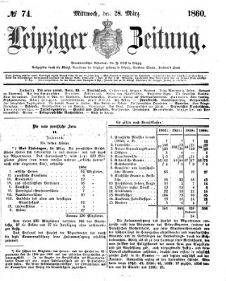 Leipziger Zeitung Mittwoch 28. März 1860