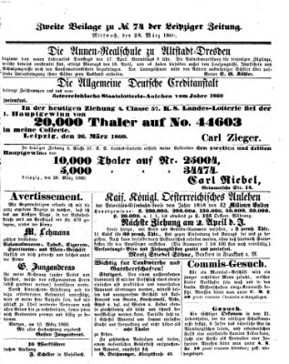 Leipziger Zeitung Mittwoch 28. März 1860