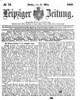 Leipziger Zeitung Freitag 30. März 1860