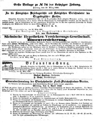 Leipziger Zeitung Freitag 30. März 1860