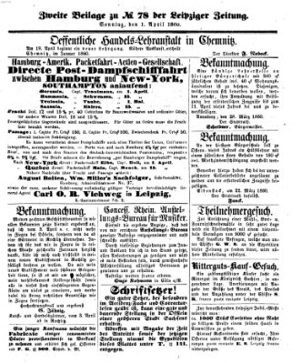 Leipziger Zeitung Sonntag 1. April 1860