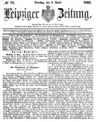 Leipziger Zeitung Dienstag 3. April 1860