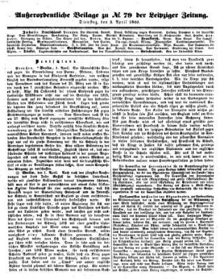 Leipziger Zeitung Dienstag 3. April 1860