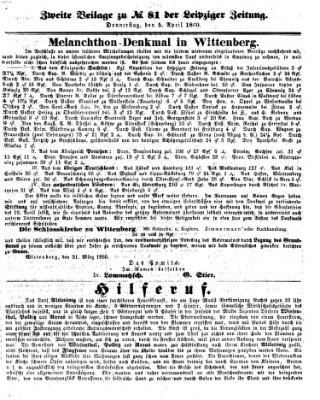 Leipziger Zeitung Donnerstag 5. April 1860