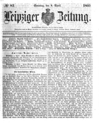 Leipziger Zeitung Sonntag 8. April 1860