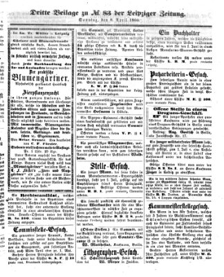 Leipziger Zeitung Sonntag 8. April 1860