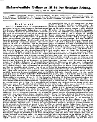 Leipziger Zeitung Dienstag 10. April 1860