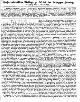 Leipziger Zeitung Dienstag 17. April 1860