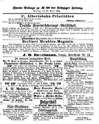 Leipziger Zeitung Dienstag 17. April 1860