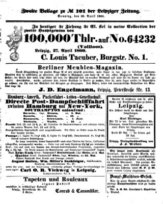 Leipziger Zeitung Sonntag 29. April 1860