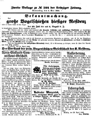 Leipziger Zeitung Donnerstag 3. Mai 1860