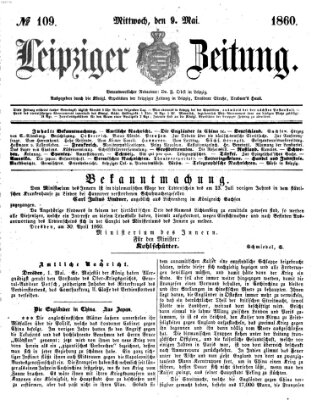 Leipziger Zeitung Mittwoch 9. Mai 1860