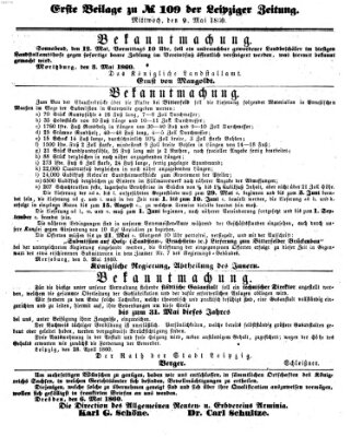 Leipziger Zeitung Mittwoch 9. Mai 1860