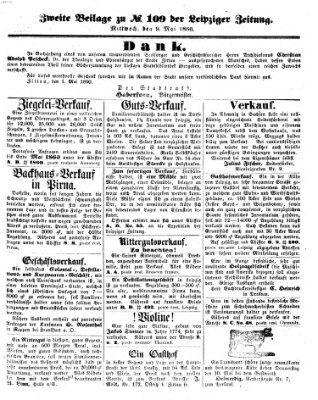 Leipziger Zeitung Mittwoch 9. Mai 1860