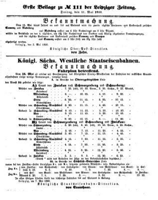 Leipziger Zeitung Freitag 11. Mai 1860