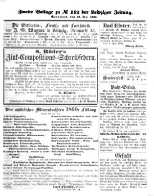 Leipziger Zeitung Samstag 12. Mai 1860