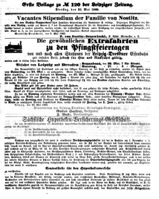 Leipziger Zeitung Dienstag 22. Mai 1860