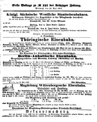 Leipziger Zeitung Mittwoch 23. Mai 1860