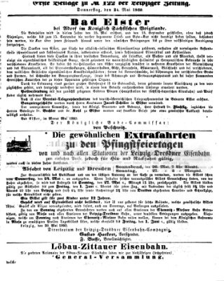 Leipziger Zeitung Donnerstag 24. Mai 1860