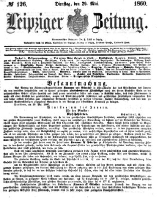 Leipziger Zeitung Dienstag 29. Mai 1860