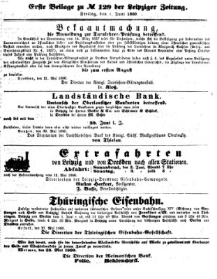 Leipziger Zeitung Freitag 1. Juni 1860